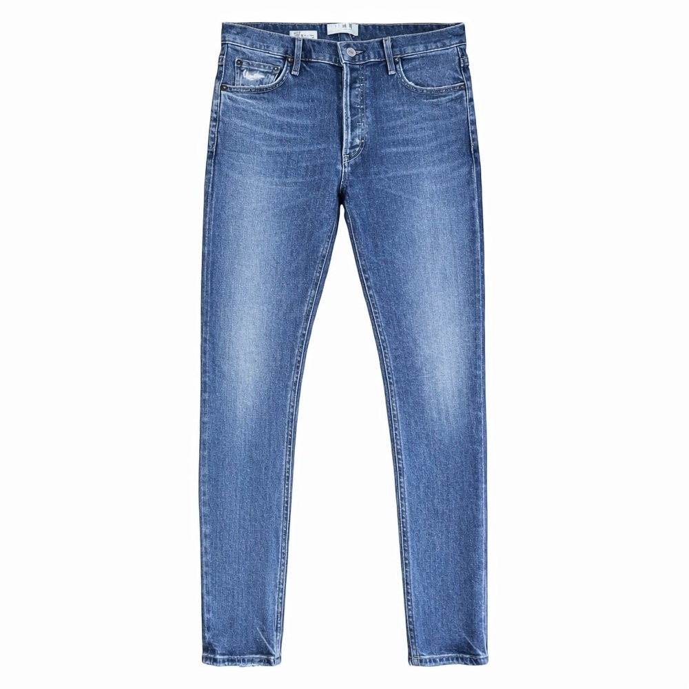 NWT AGOLDE Nico High Rise Straight Fit Jeans Betray Wash Sz 29 distressed hem